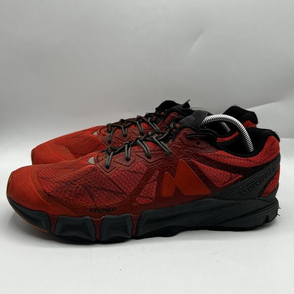 Merrell Agility Peak Mens 11.5 Orange Flex Connect Trail Running Shoes J37705 - Picture 4 of 12